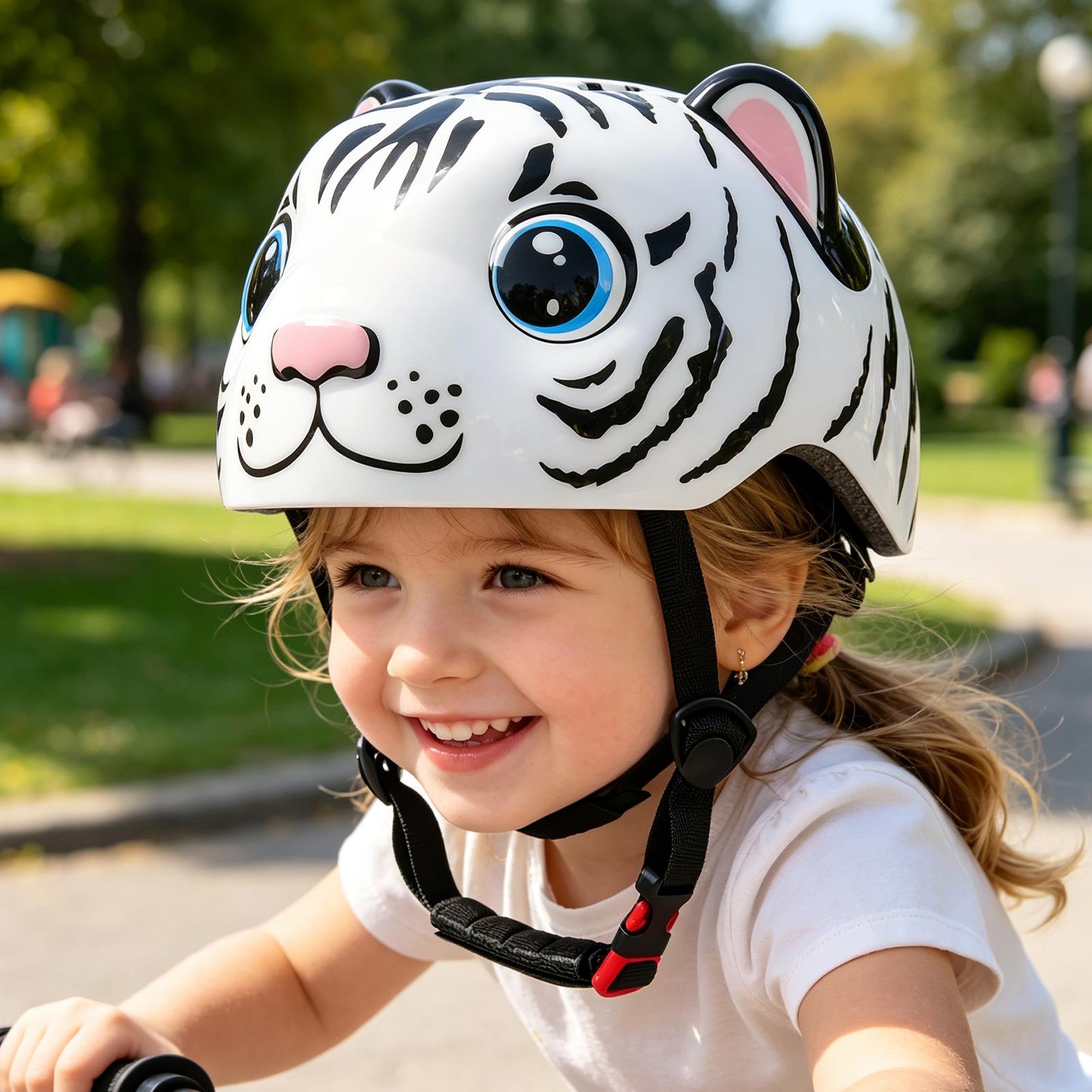 Commute Cycling Helmet - 어린이용 헬멧 호랑이 무늬 조절 가능한
