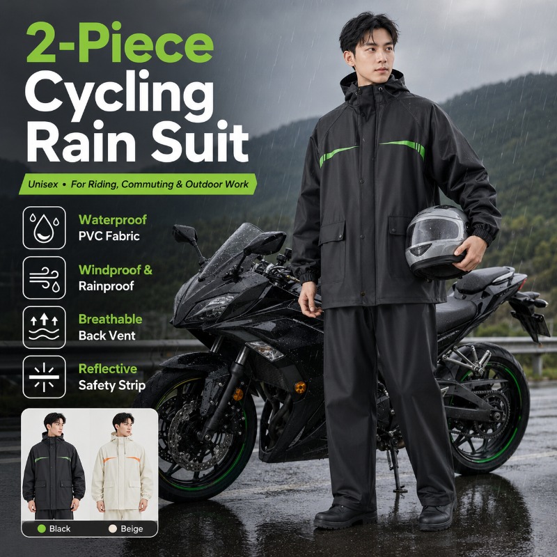 Cycling Commute Pants - 유니섹스 2피스 방수 사이클링 레인슈트 –
