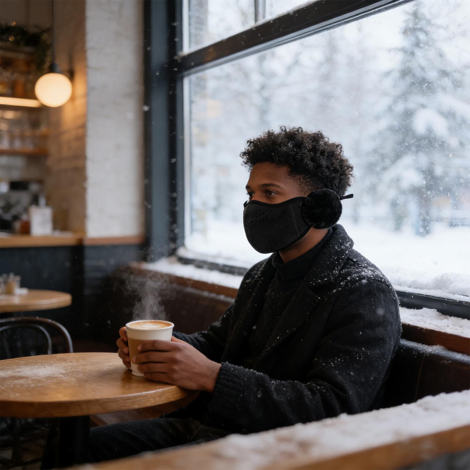 Winter Cycling Commute - 얼굴 입 커버 방풍 두꺼운 방패