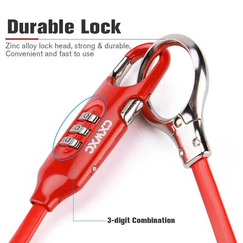 자전거 휴대용 암호 잠금 1.8 미터 확장 미니 헬멧  - Cable Lock Flexible 리뷰 및 가격
