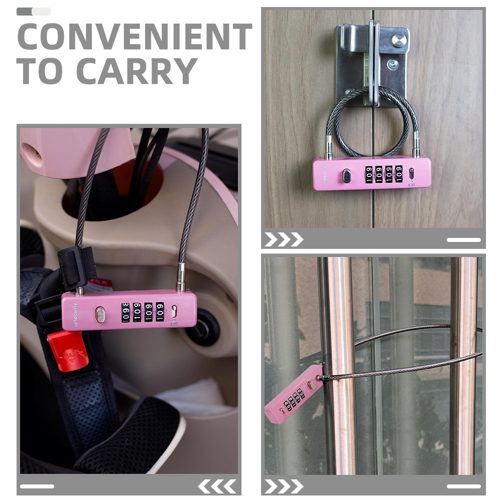 스틸 와이어 케이블 조합 잠금장치 4자리 도난 방지 자 - Cable Lock Flexible 리뷰 및 가격