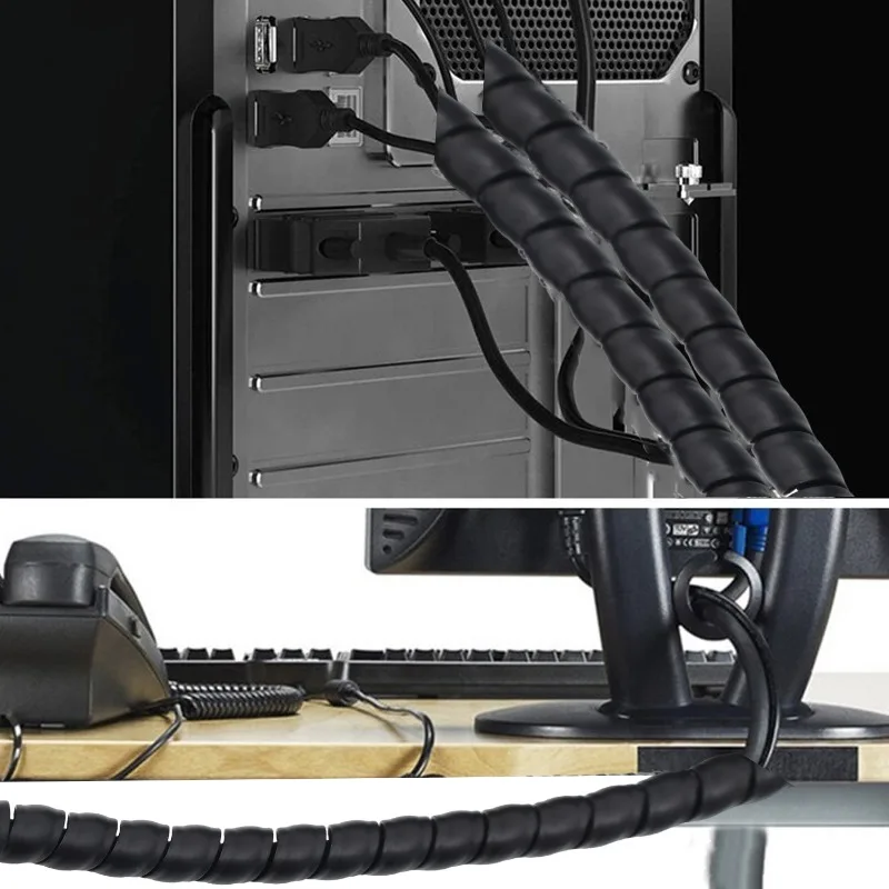 나선형 케이블 유연한 와이어 보호기 랩 코드 관리 와인 - Cable Lock Flexible 리뷰 및 가격