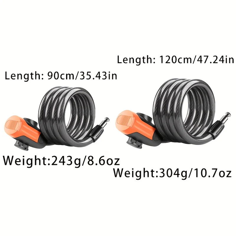 1세트 절단 방지 PVC 코팅 키형 스틸 케이블 자전거 - Cable Lock Flexible 리뷰 및 가격