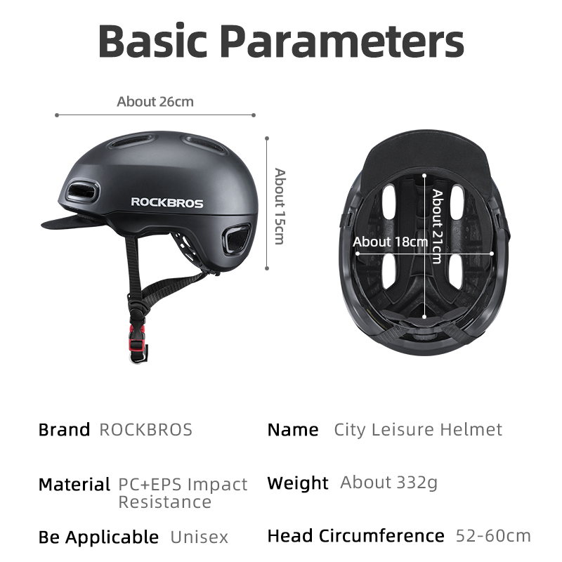 ROCKBROS 자전거 헬멧 (캐주얼 브림 부착형) 사 - Commute Cycling Helmet 리뷰 및 가격