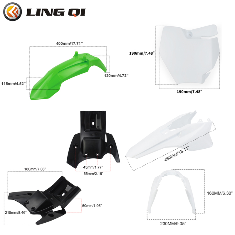 LINGQI RACING KT50 오토바이 페어링 세트 - Fender Mudguard Set 리뷰 및 가격