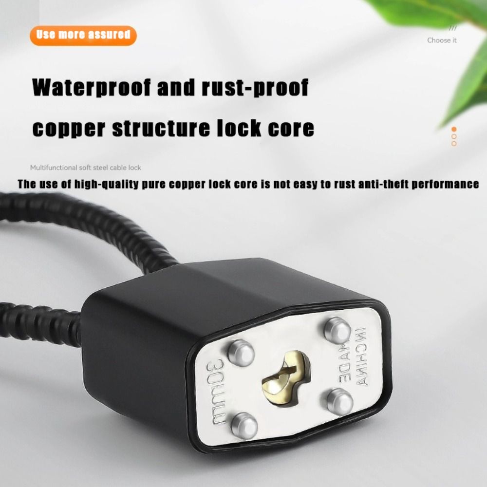 내구성이 뛰어난 다기능 케이블 잠금장치, 키가 있는 부 - Cable Lock Flexible 리뷰 및 가격